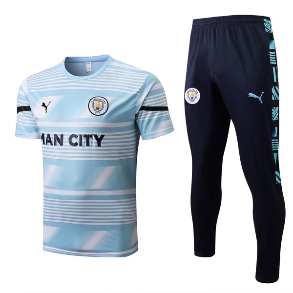 Maglia Manchester City Set Completo 22/23 Blu